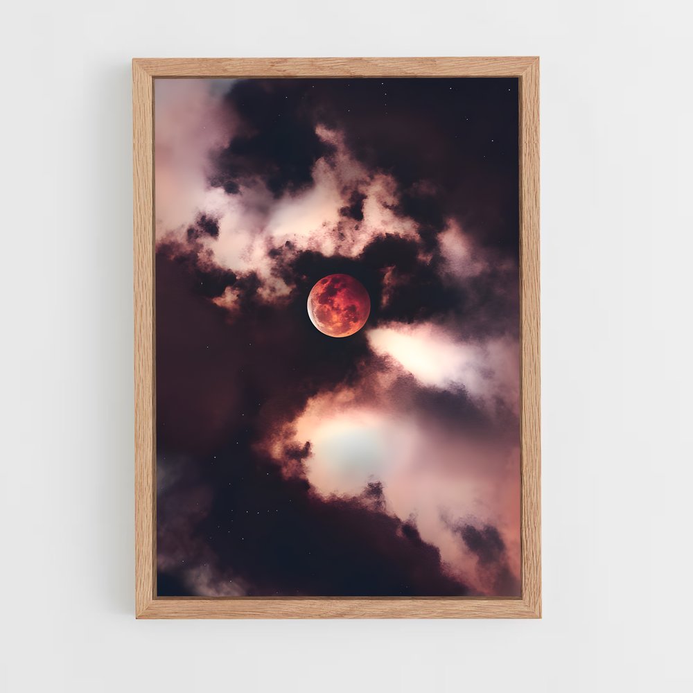 Poster éclatant de la lune rouge – affiche Système solaire (vue 4)